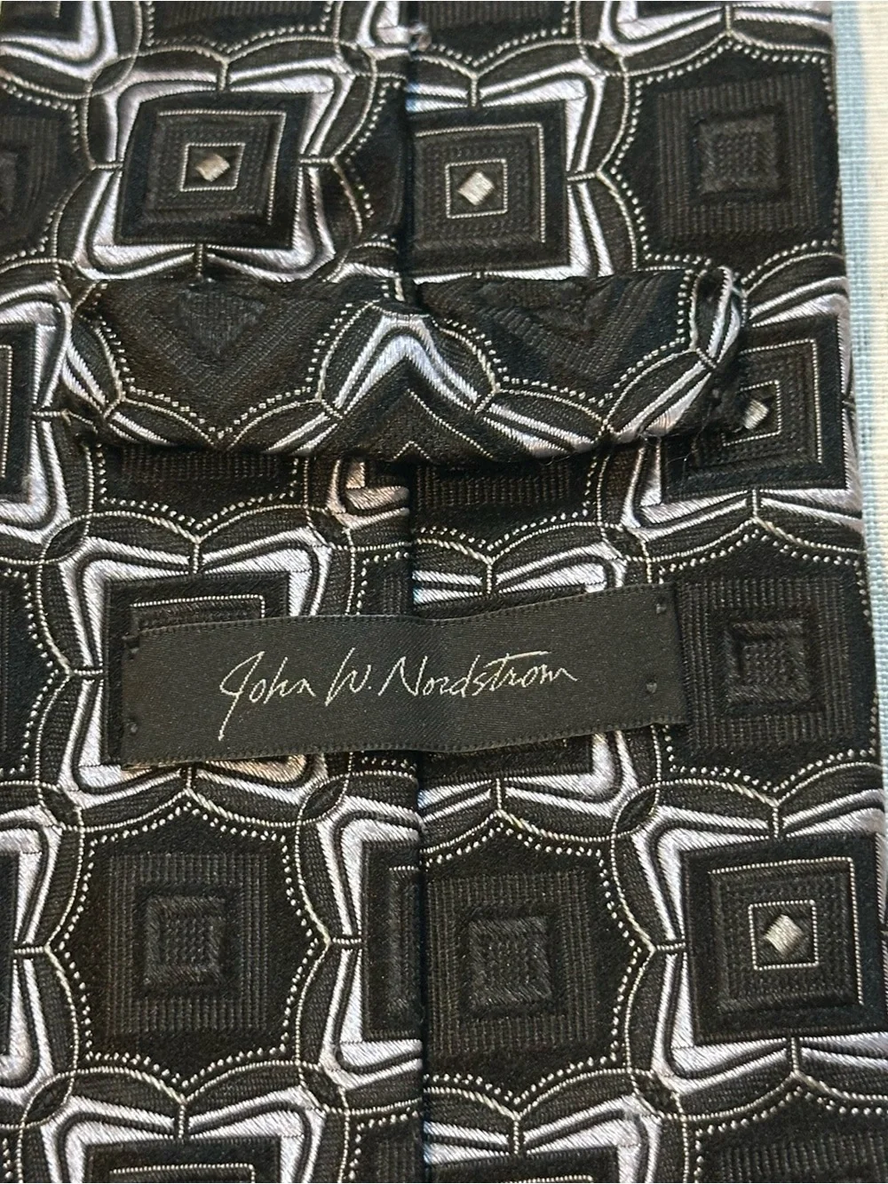 John W Nordstrom Italian Silk Geometric Tie